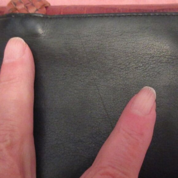 Brighton Leather Crocodile Embossed Checkbook Wallet Clutch Organizer Two Tone - Picture 12 of 12